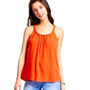 Mossimo NWT XS Woven Braided Cami Tank Top, Orange